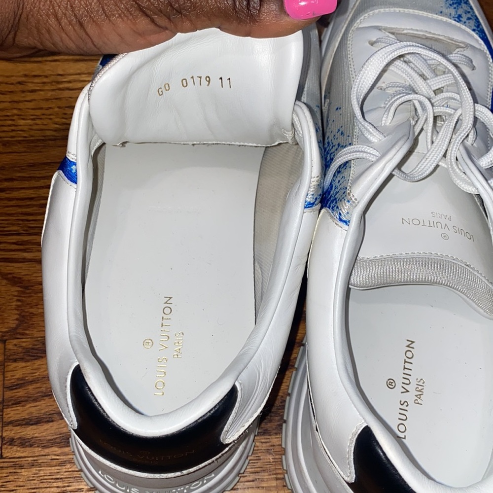 Louis Vuitton white and blue sneakers - Picture 3 of 8